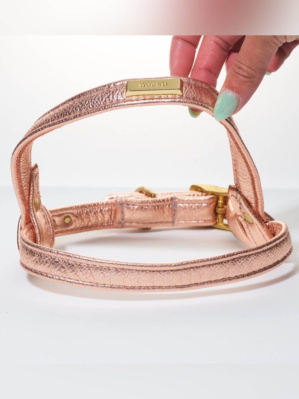 Dog Harness Hound Collection Belted Leather Harness Genuine Light Copper Leather